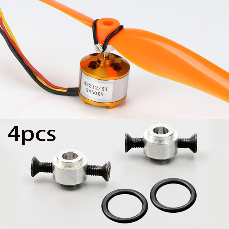 Brushless Motor Thrust Test Stand - 4 個 3.0/3.17/4.0 ミリメートル飛行機プロペラ保護アダプタプロップセーバーネジ付きゴム O リングキット